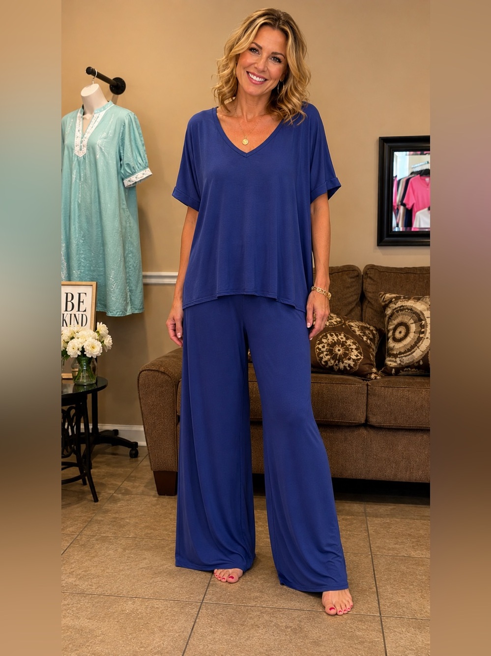 Dear Scarlett Royal Blue Lounge Set